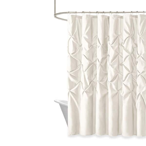 Jacqueline White 72 in. Shower Curtain