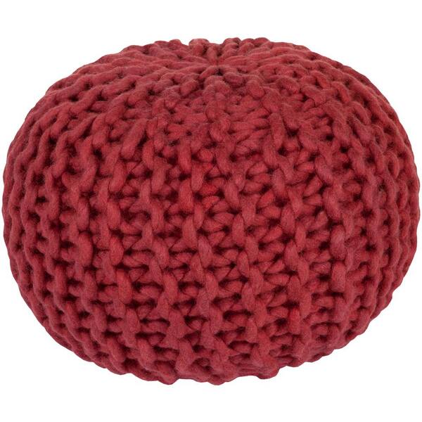 Artistic Weavers Ahanu Bright Red Accent Pouf