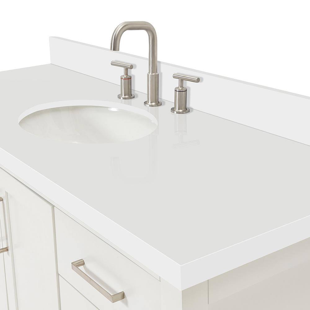 Magnolia 55" White Freestanding Single Bathroom Vanity Set