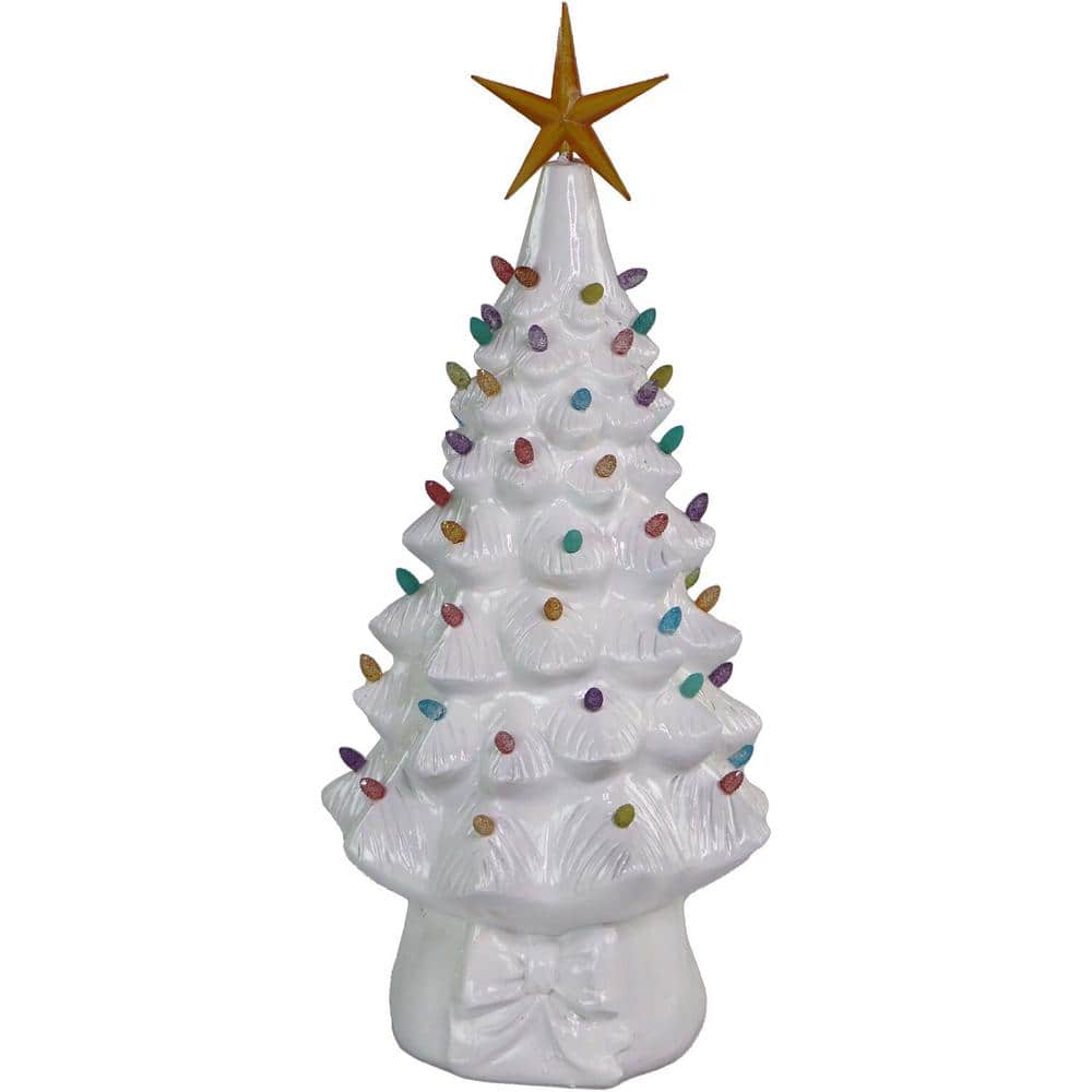 3 ft. Pre-Lit Artificial Christmas Tree with Light-Up Star and Vintage Bulb