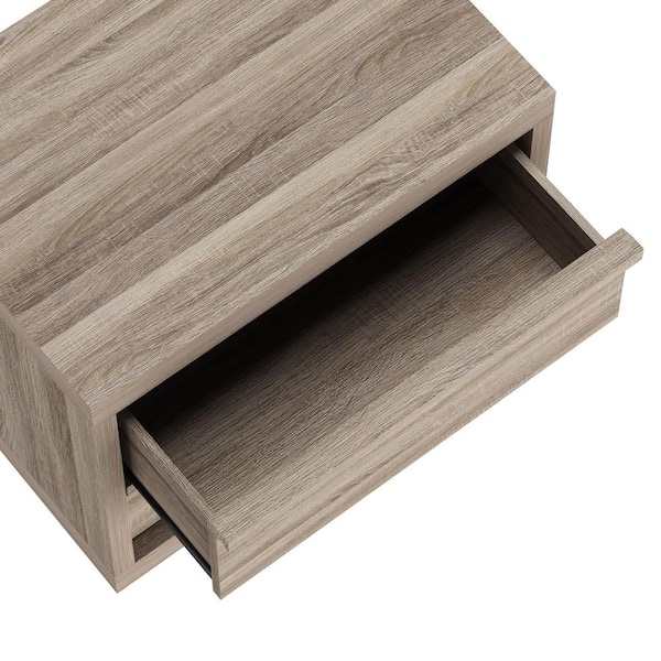 Manhattan Comfort Navis Contemporary Natural Oak 2-Drawer 26 in. W