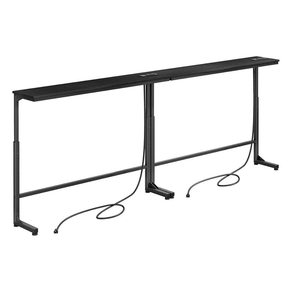79 in. W Black Metal Console Table with Charging Station price history on PriceWatchPro