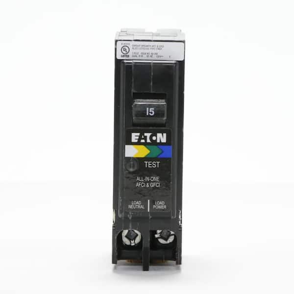 Eaton BR 15 Amp All in One AF/GF Plug-On-Neutral Breaker