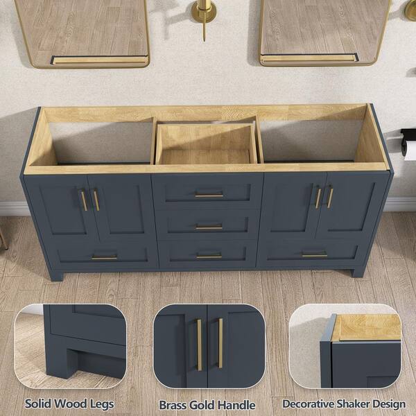 Zeafive Rod 72 in. W x 21.5 in. D x 33.5 in. H Solid Wood Double