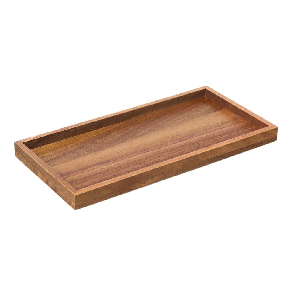 11.7 in. Bathroom Tray for Counter, Acacia Wood Decorative Tray, Wooden Kitchen Countertop Organizer for Soap Dispenser price history on PriceWatchPro