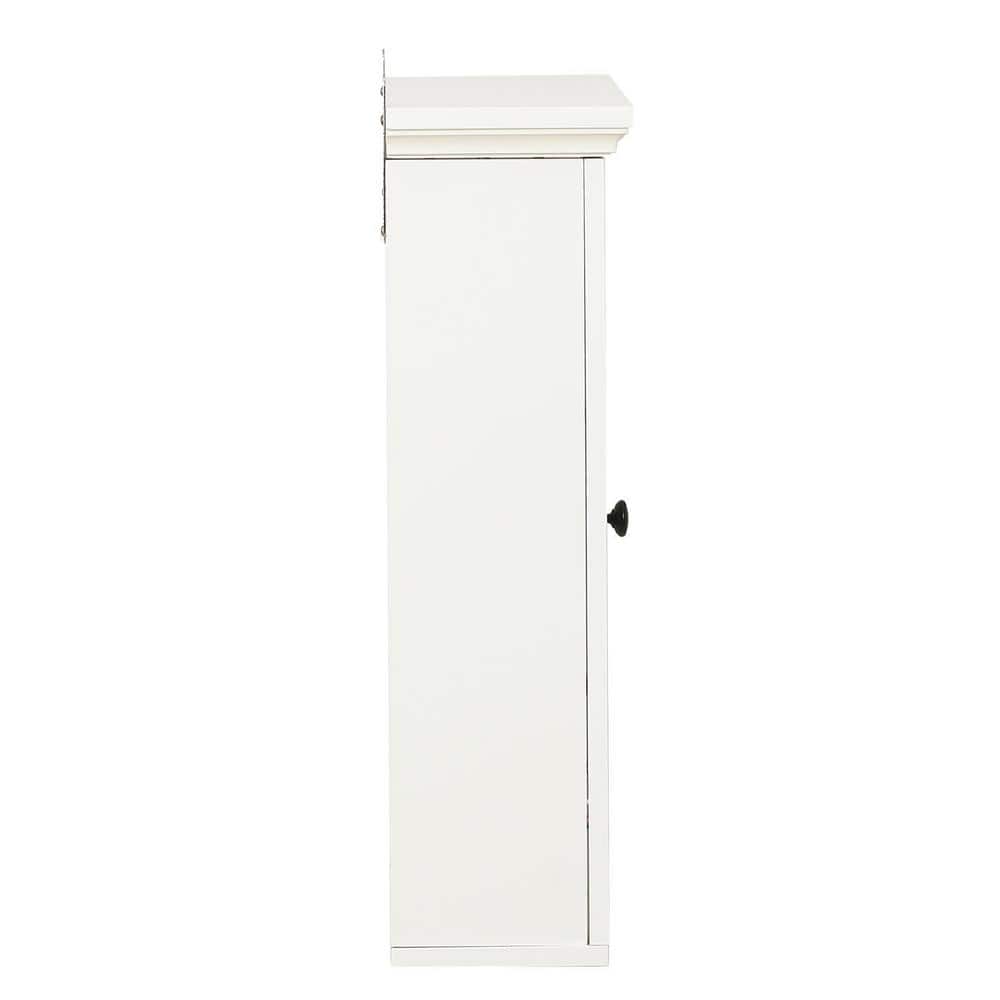 White MDF Bathroom Wall Cabinet with Adjustable Shelves