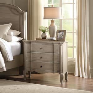 Chelmsford 3-Drawer Antique Taupe Nightstand 30 in. x 30 in. x 18 in.