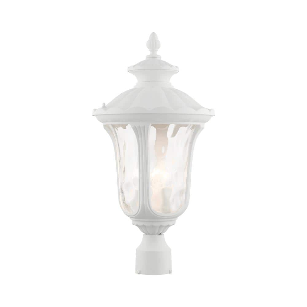 White Livex Lighting 7853-03 Oxford 1 Light Outdoor Wall Lantern 