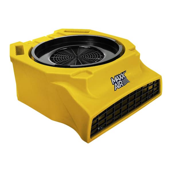 Maxx Air 1600 CFM 1/2-HP 19.5 in. 2-Speed Low Profile Blower Fan in Yellow with Daisy Chain Capable and Stackable Design