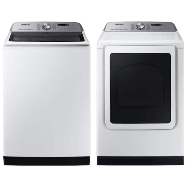 5.5 cu. ft. Smart Top Load Washer with Super Speed and 7.4 cu. ft. Smart Dryer with Steam Sanitize Plus Set