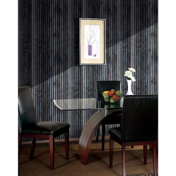 Falkirk Jura II 1/3 in. 28 in. x 28 in. Peel and Stick Charcoal, Blue, Beige Faux Wood PE Foam Decorative Wall Paneling