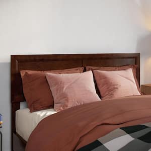 Sophia Walnut Brown Solid Wood Full Headboard