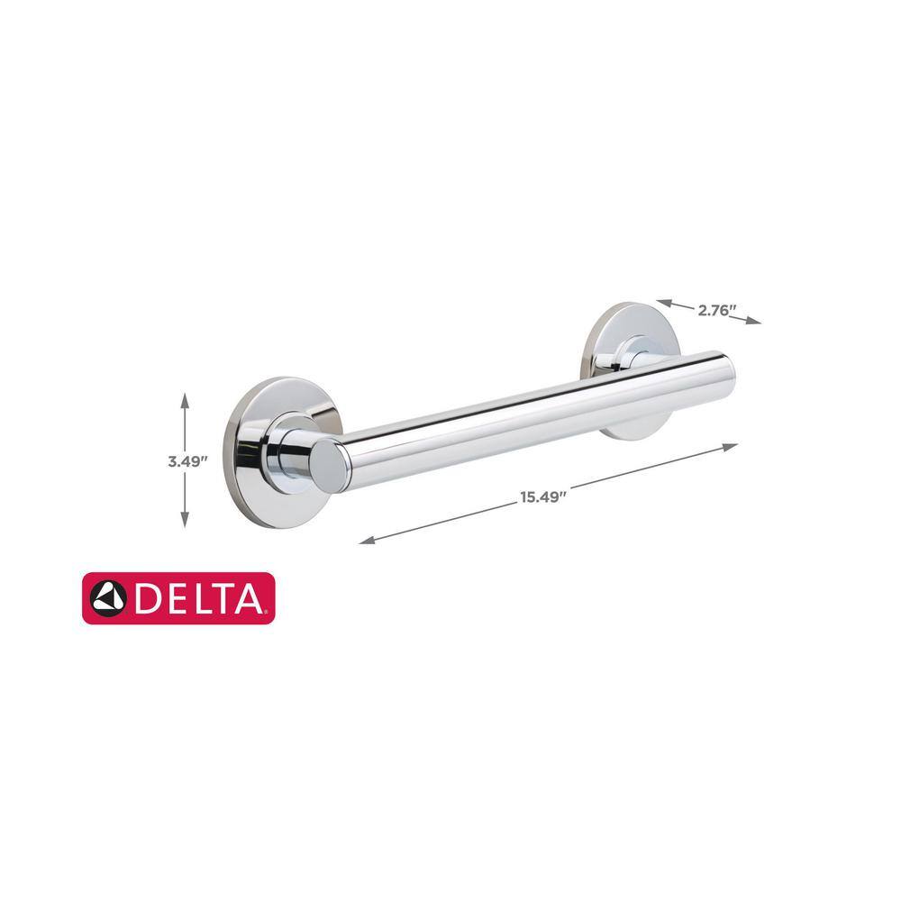 40" Polished Chrome Stainless Steel Wall Mounted Grab Bar Set