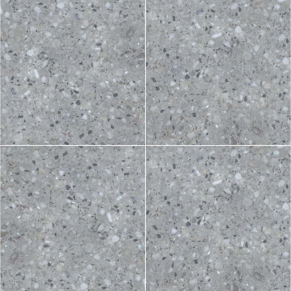 MSI Terrazo Gris 24 in. x 24 in. Square Matte Porcelain Paver Floor Tile (2-Pieces/8 sq. ft./Case)