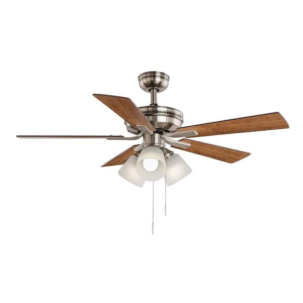 mallon☆ Hampton Bay Sinclair II 44 in. Indoor Brushed Nickel LED Ceiling