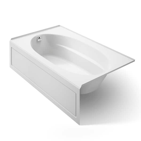 Windward 72 in. x 42 in. Soaking Bathtub with Left-Hand Drain in White