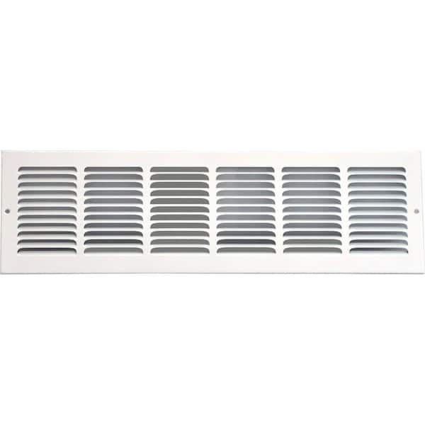 SPEEDI-GRILLE 24 in. x 8 in. Return Air Vent Grille, White with Fixed Blades