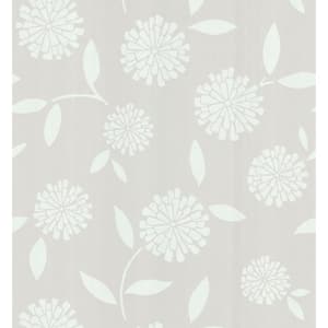 Zinnia Beige Flower Paper Strippable Roll Wallpaper (Covers 56.4 sq. ft.)