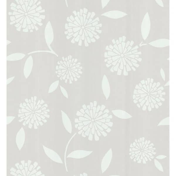 Brewster Simple Space Zinnia Flower Washable Wallpaper Sample