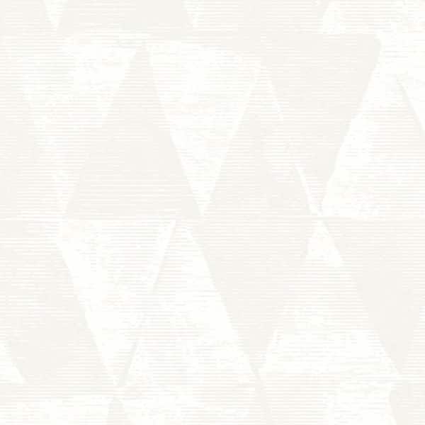 Walls Republic White Stamped Triangles White Paper Strippable Roll (Covers 57 sq. ft.)