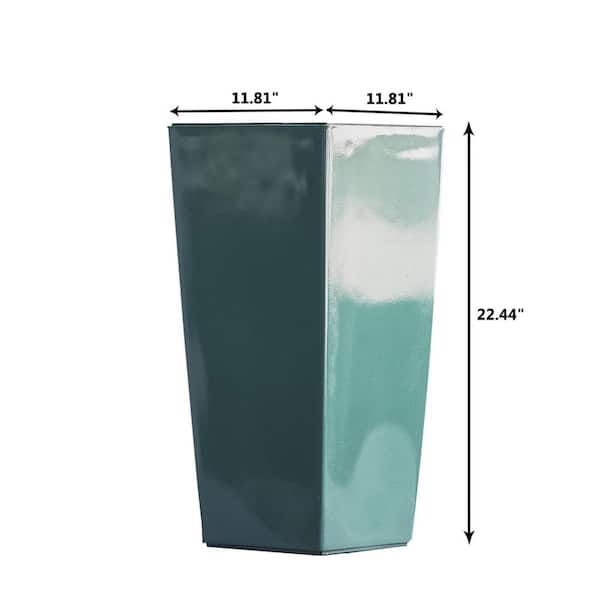 XBRAND 22.4 in. H Turquoise Plastic Self Watering Indoor Outdoor Square  Planter Pot, Tall Decorative Gardening, Home Decor SWPlanterTR59 - The Home  Depot