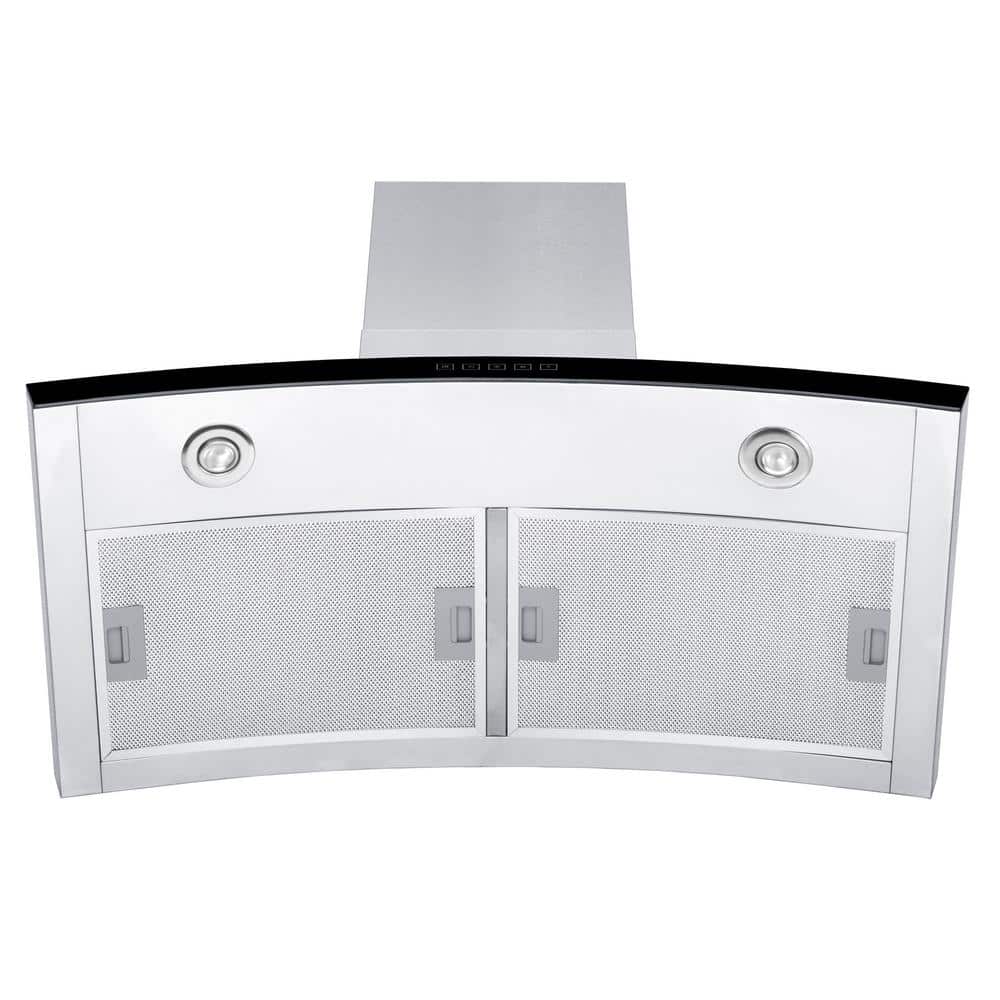 36" Stainless Steel Convertible Wall Mount Range Hood with Charcoal Filter