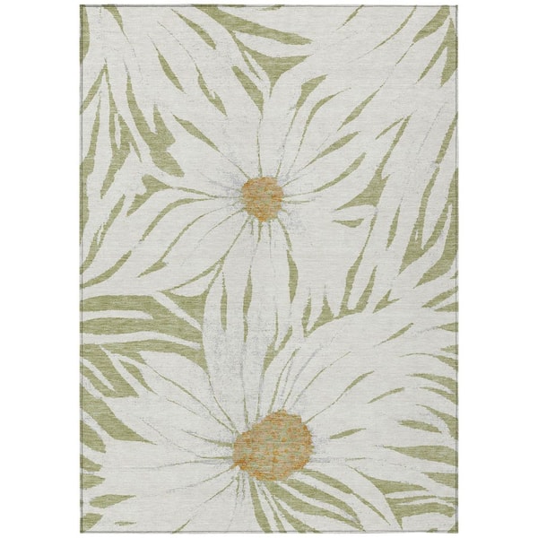 Chantille Machine Washable Indoor/Outdoor Abstract ACN2263 Aloe 10 ft. x 14 ft. Area Rug