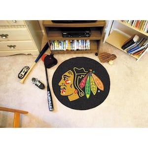 FANMATS NHL Retro California Golden Seals Black 2 ft. Round Hockey Puck  Area Rug 35812 - The Home Depot