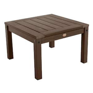 Adirondack Weathered Acorn Square Recycled Plastic Outdoor Side Table