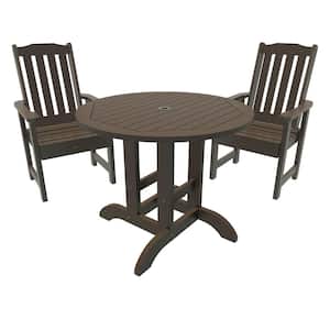 Springville 3-Pieces Round Recycled Plastic Outdoor Dining Set