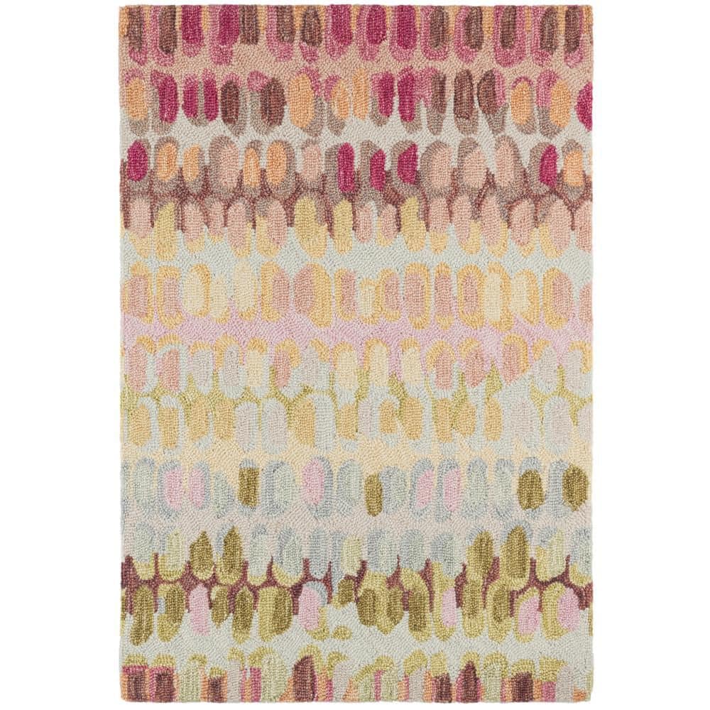 DASH & ALBERT Paint Chip Hand Micro Hooked Wool Pastel 8 ft. x 10 ft ...