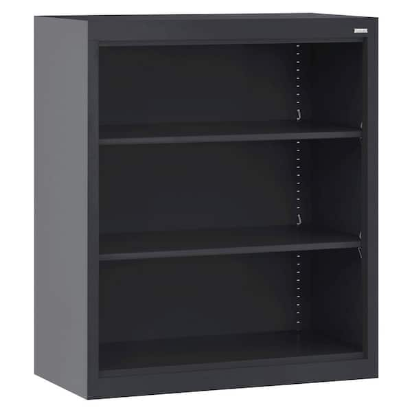 Sandusky Welded 36 in. Tall Black Metal Standard Bookcase BA20361836-09 ...