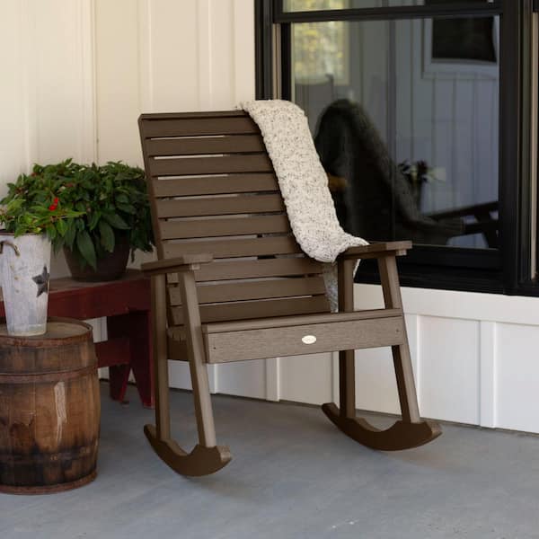 Weatherly Weathered Acorn Recycled Plastic Outdoor Rocking Chair
