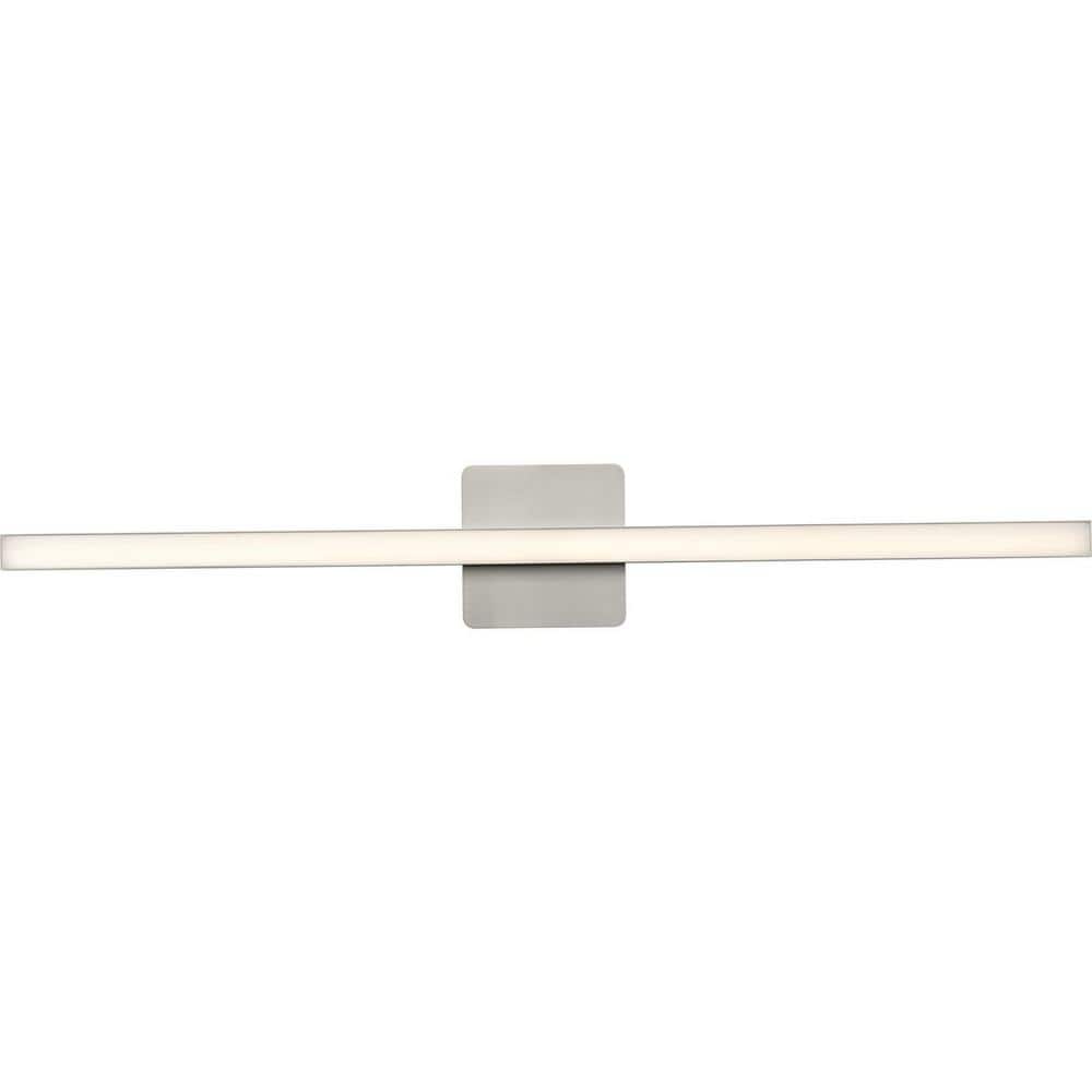 Large Brushed Nickel LED Linear Vanity Light