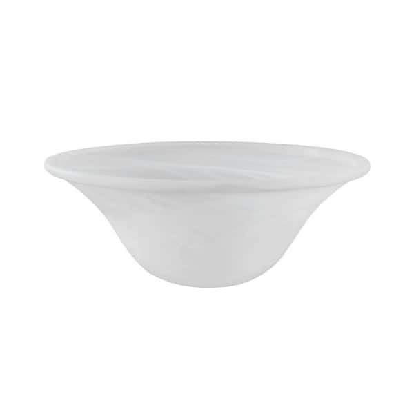 4-3/4 in. H x 12-1/4 in. Dia/Alabaster Glass Shade For Torchiere Lamp ...