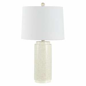 Silla 25.5 in. White/Gray Table Lamp with White Shade