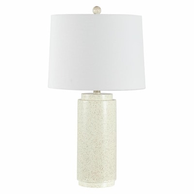 Silla 25.5 in. White/Gray Table Lamp with White Shade