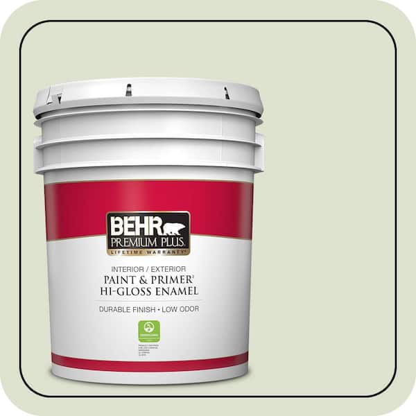 BEHR PREMIUM PLUS 5 gal. #M380-1 Cavan Hi-Gloss Enamel Interior/Exterior Paint & Primer