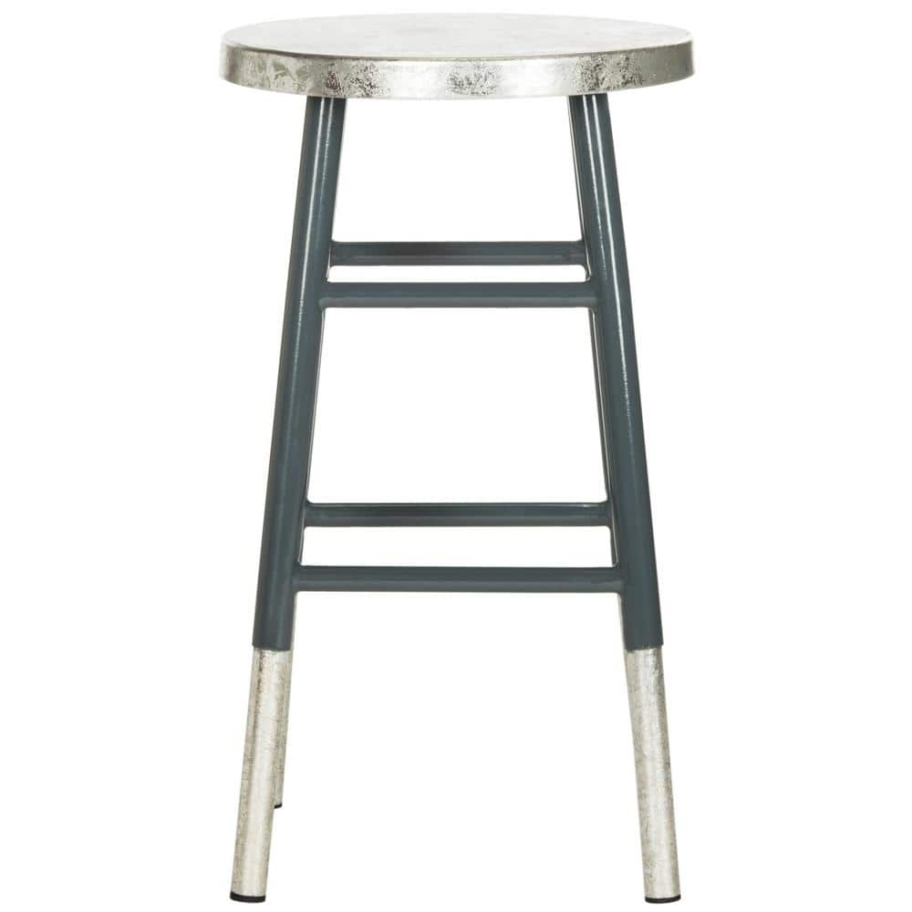 Transitional Gray Iron 24" Backless Counter Stool