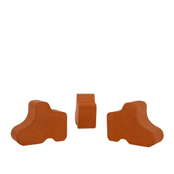 MSI Terra Cotta 5 in. L x 4 in. W Natural Indoor/Outdoor Clay Pot Planter  Feet (Pack of 3) PTCLFTL3.5X2.75