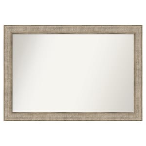 Trellis Silver 52 in. x 36 in. Custom Non-Beveled Wood Framed Bathroom Vanity Wall Mirror