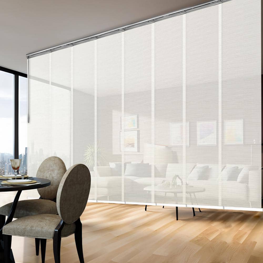 Ornate Ash 130 in. to 175 in. W x 94 in. L Adjustable 8-Panel Satin Nickel Double Rail Panel Track with 23.5 in. Slates price history on PriceWatchPro