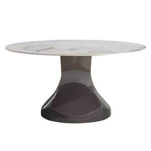 Monland Modern Round White Chanel Rock Stone Tabletop 59.06 in ...