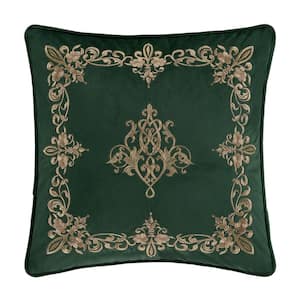 Nicholas Evergreen Polyester 18 in. Square Decorative 18 in. x 18 in. Throw Pillow