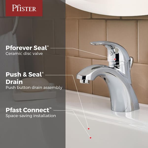 Parisa 4 in. Centerset Single-Handle Bathroom Faucet in Polished Chrome