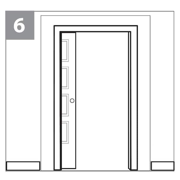 Pocket Door - Double, Glass, 1 Panel Dimensions & Drawings