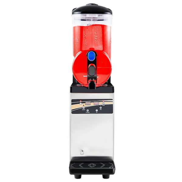 508 oz. Commercial Slushy Machine 500-Watt Stainless Steel Margarita Maker Temperature Control 26.6°F to 28.4°F for Cafe