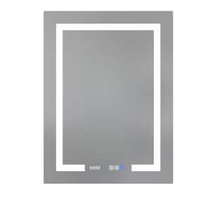 24 in. W x 32 in. H Rectangular Recessed/Surface Mount Soft Close Medicine Cabinet with Mirrored Door and LED Light