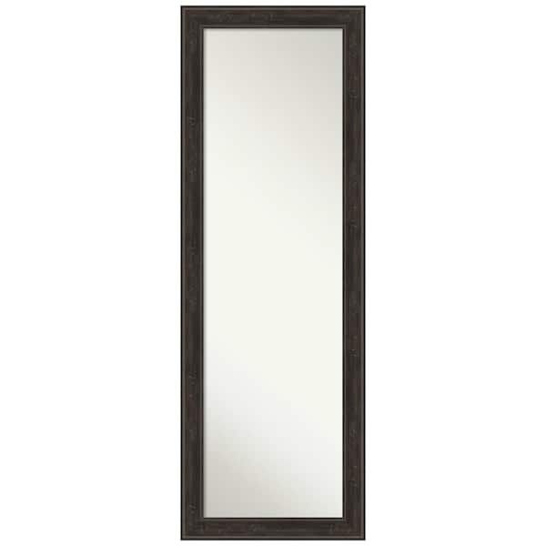 Amanti Art Large Rectangle Distressed, Brown Full Length Wall Mirror