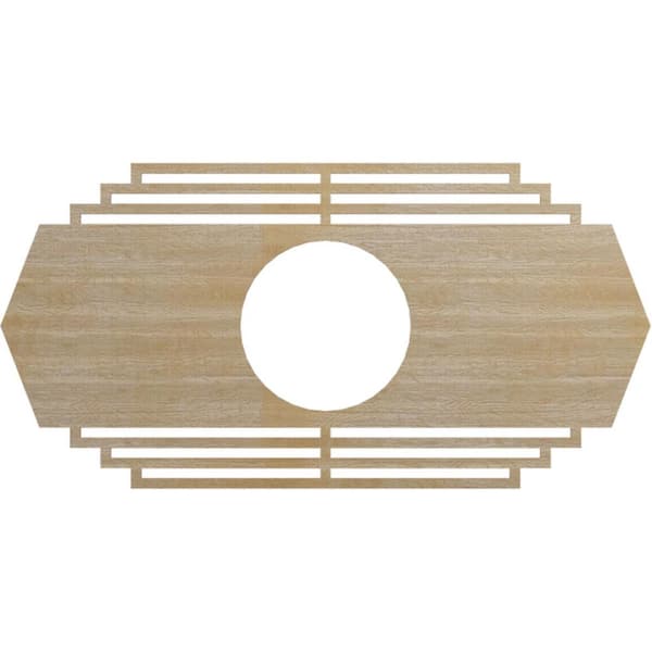 Ekena Millwork 34 in. x 17 in. x 0.25 in. Wood Medallion